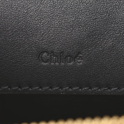 Chloe Calfskin Crocodile Embossed Mini C Vanity Bag Full Blue 6 of 9