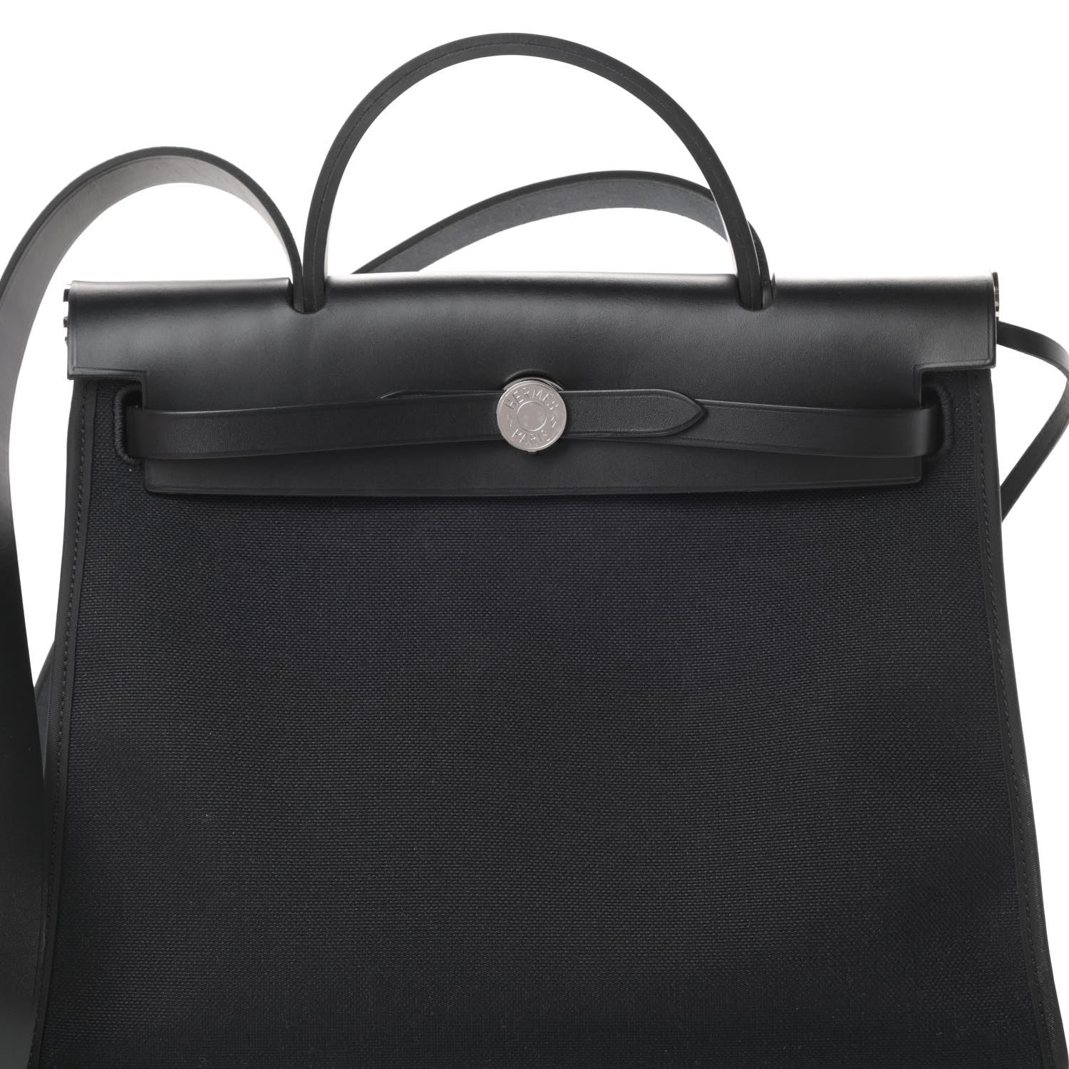 Hermes Military Toile Vache Hunter Herbag Zip PM 31 Black 9 of 12