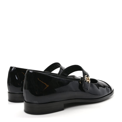 Chanel Patent Calfskin Mary Janes Flats 38.5 Black 4 of 9