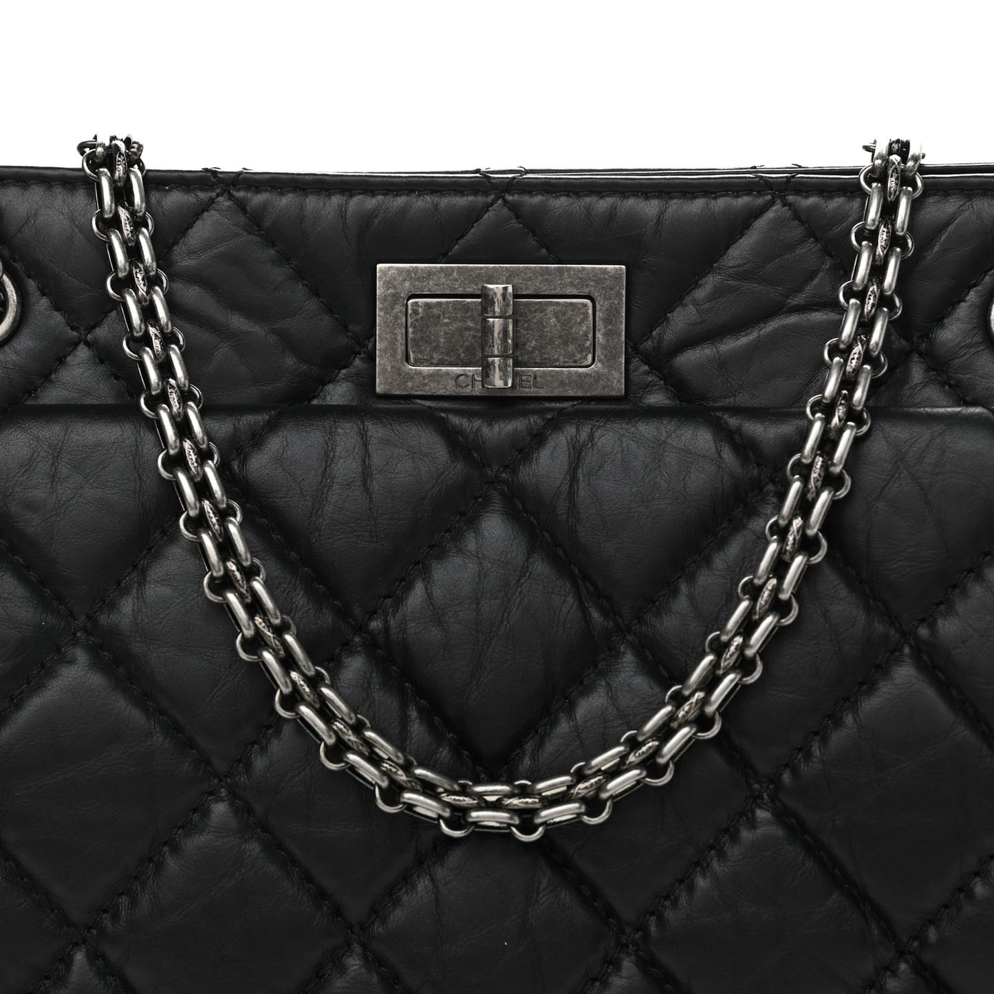 Aged Calfskin Reissue 2.55 Tote Black