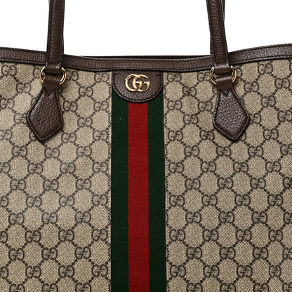 Gucci GG Supreme Monogram Medium Ophidia Shopping Tote Brown 8 of 11