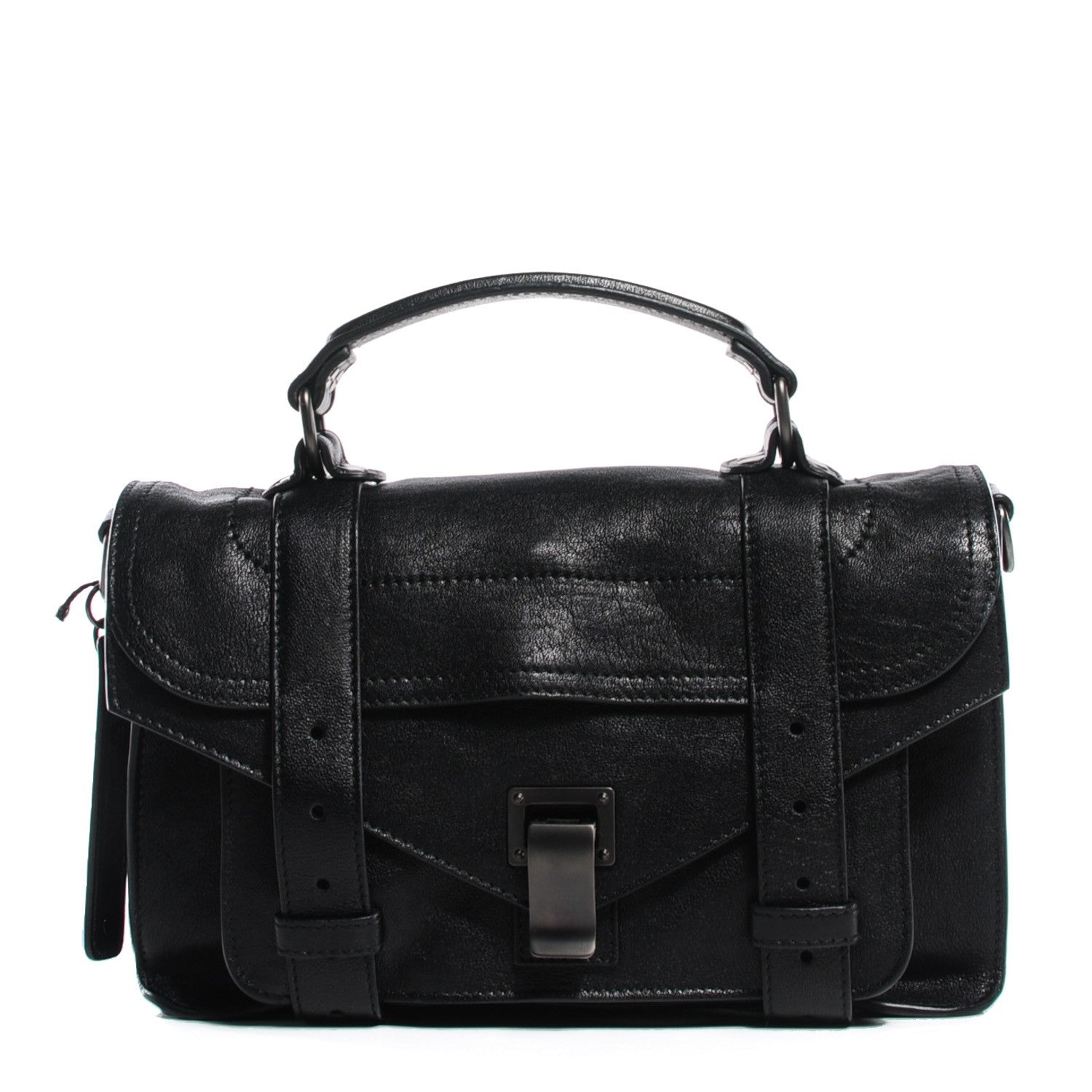 Proenza Schouler Lambskin Tiny PS1 Satchel Black 1 of 12