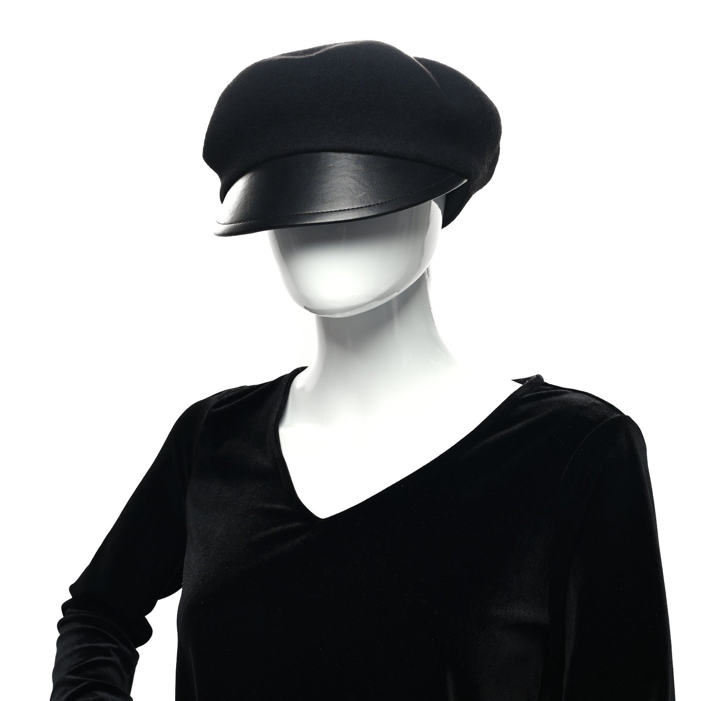 Wool Arty Beret Cap 57 Black