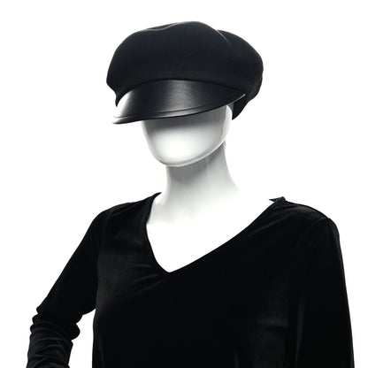 Christian Dior Wool Arty Beret Cap 57 Black 2 of 8