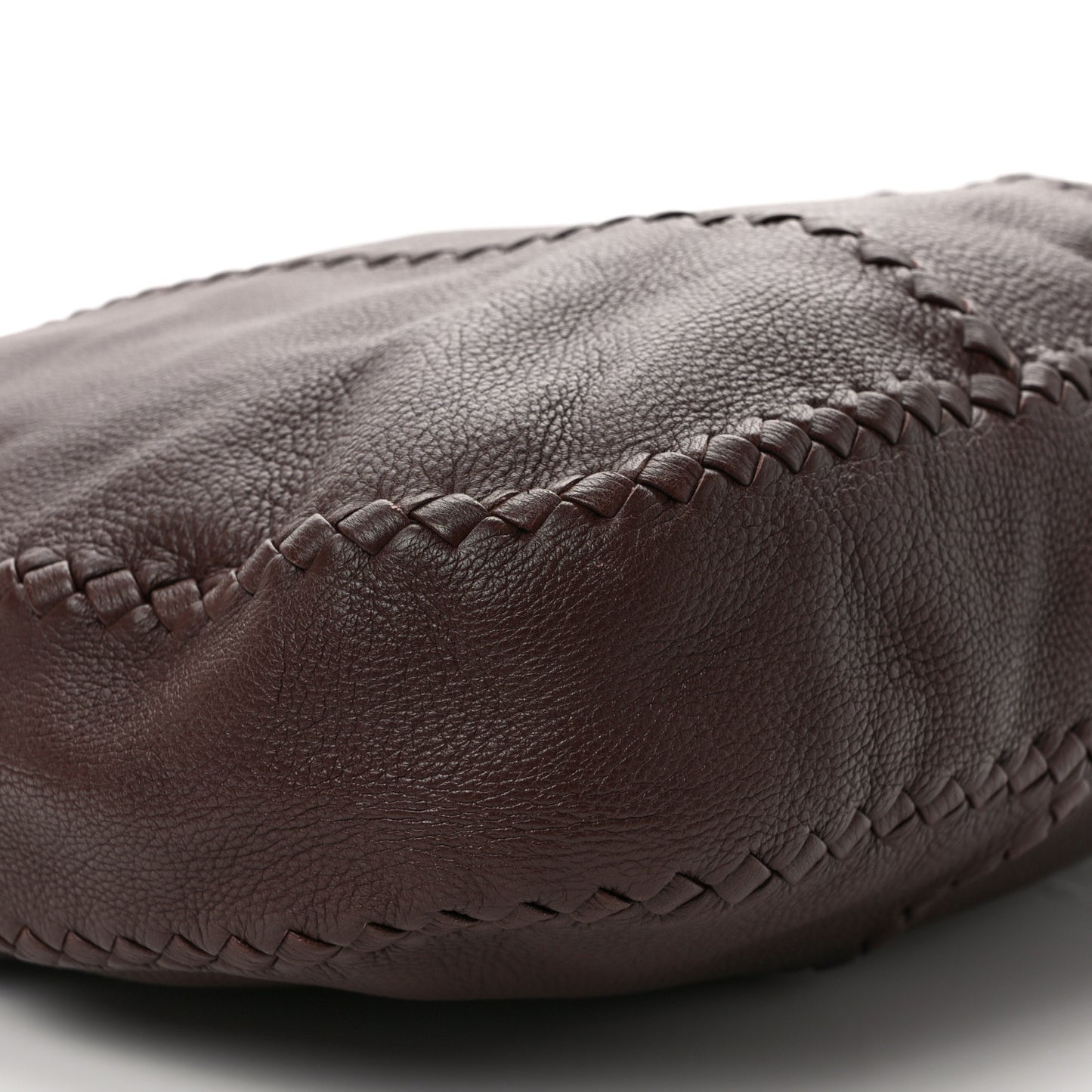 Washed Cervo Deerskin Large Hobo Truffle