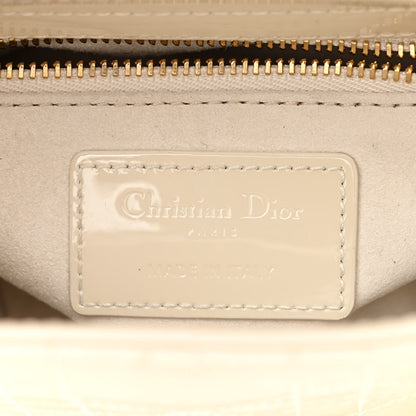 Christian Dior Patent Cannage Mini Lady Dior Latte 6 of 11