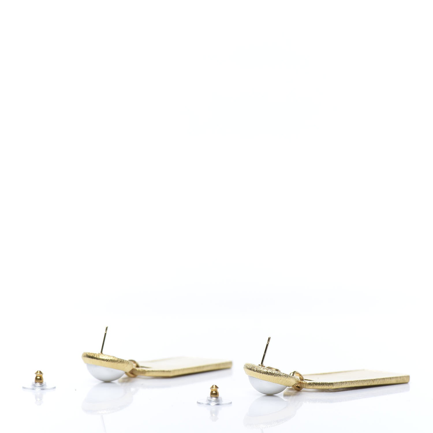 Chanel Pearl CC Tags Drop Earrings Gold 3 of 5