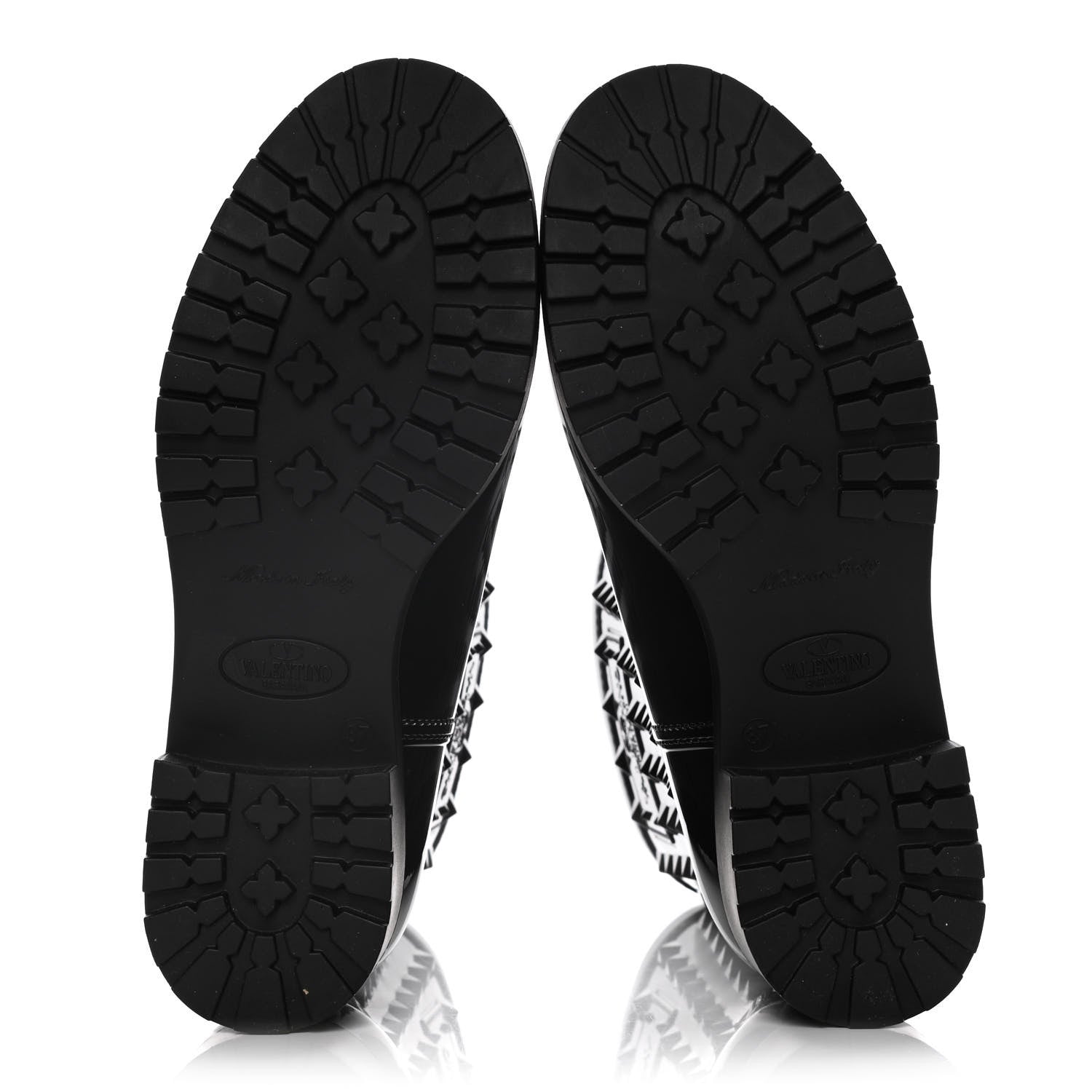 Valentino Garavani Rubber Rockstud Short Rainboots 37 Black 7 of 12