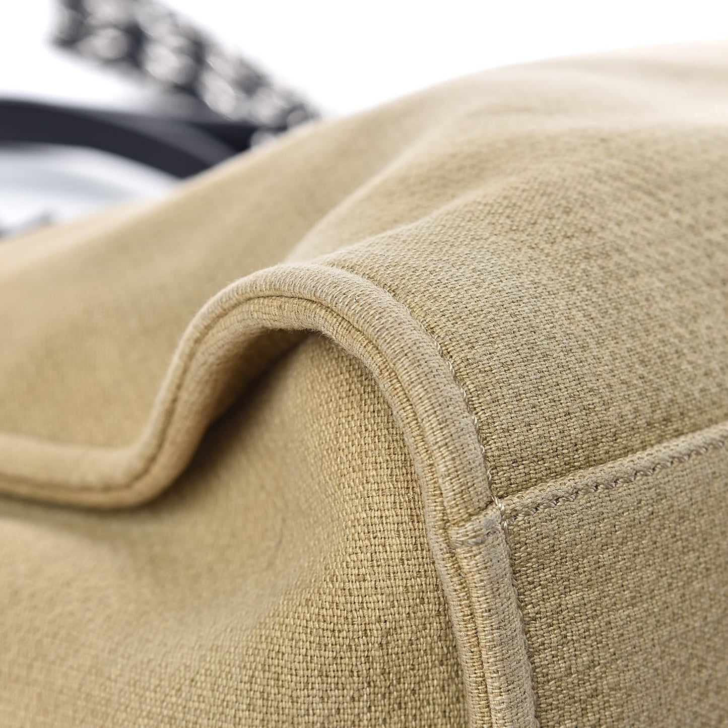 Canvas Large Deauville Tote Beige Black