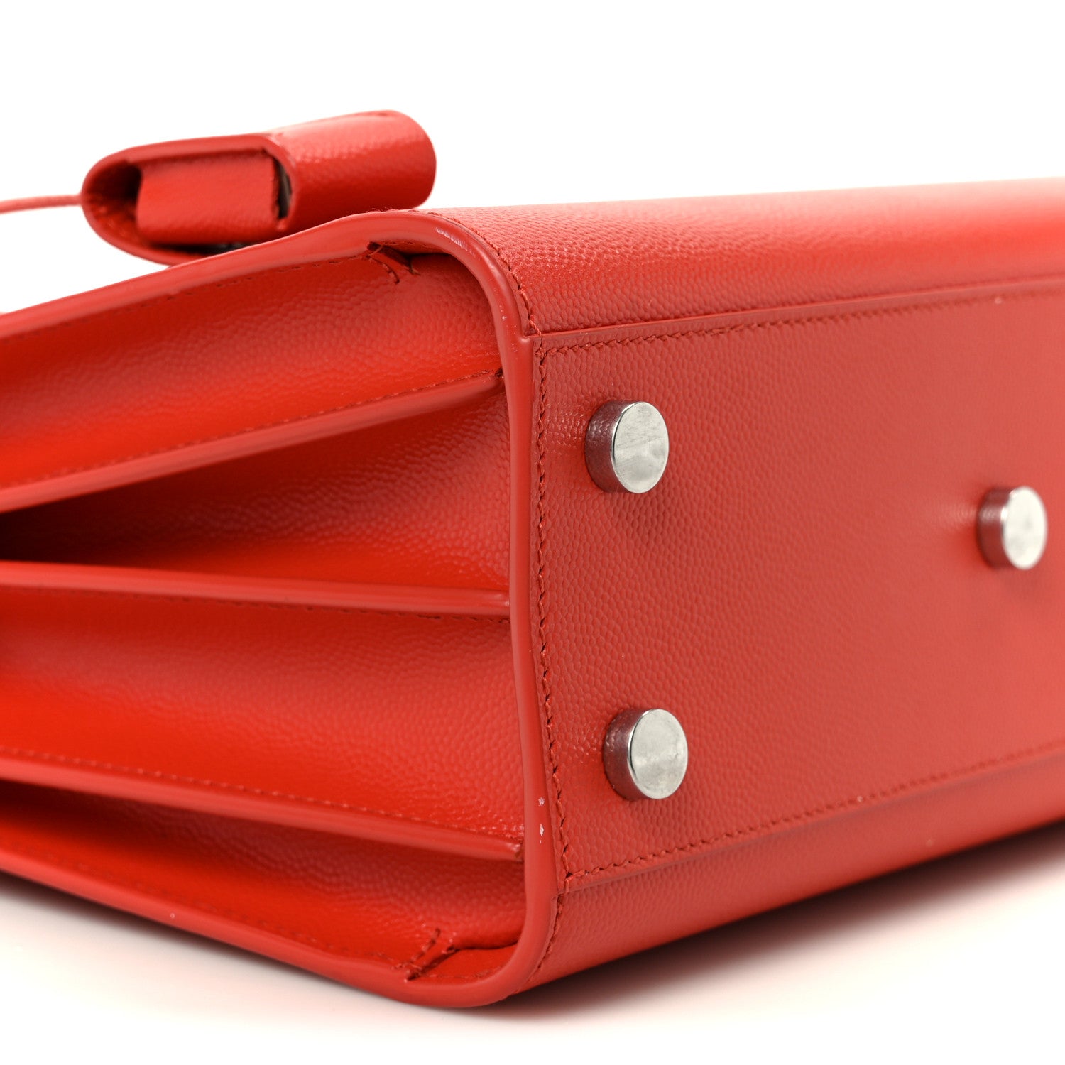 Saint Laurent Grain de Poudre Nano Sac De Jour Red Orange 9 of 10