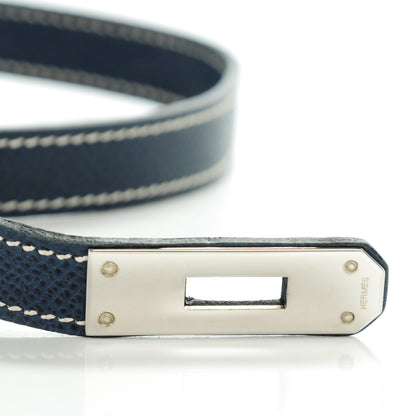 Hermes Courchevel Kelly Necklace Bleu Indigo 4 of 7