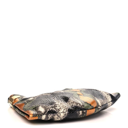 Gucci Snakeskin Medium 1970 Shoulder Bag Black Multicolor 3 of 11