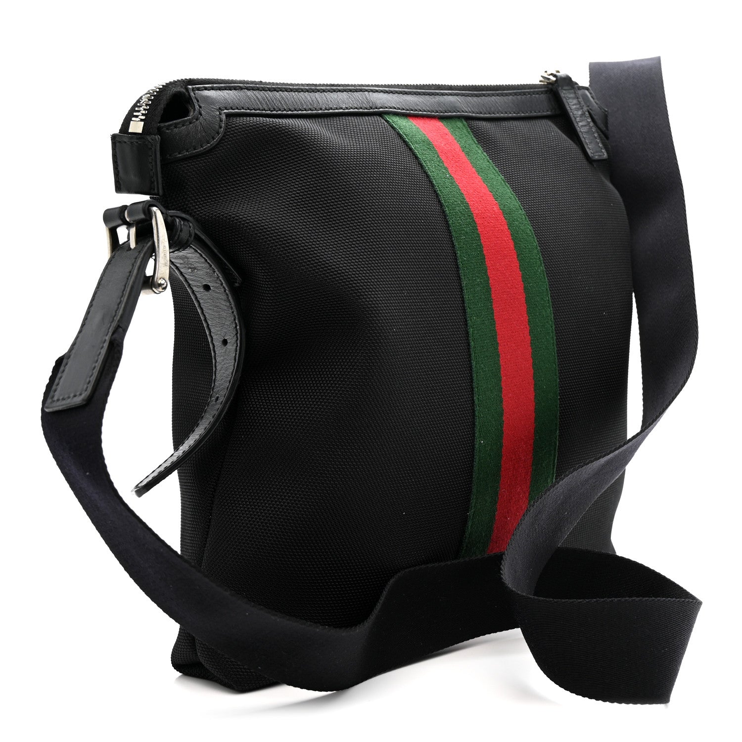 Gucci Techno Canvas Web Messenger Bag Black 3 of 13
