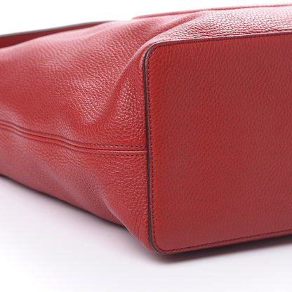 Gucci Pebbled Calfskin Large Soho Hobo Vibrant Red 8 of 9