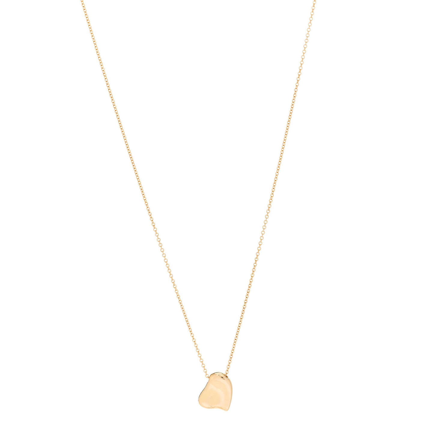 18K Yellow Gold Elsa Peretti Full Heart Pendant Necklace