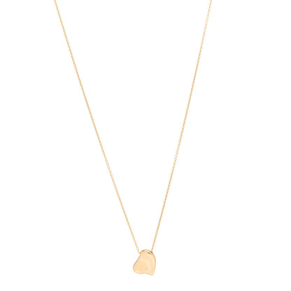 Tiffany 18K Yellow Gold Elsa Peretti Full Heart Pendant Necklace 1 of 6