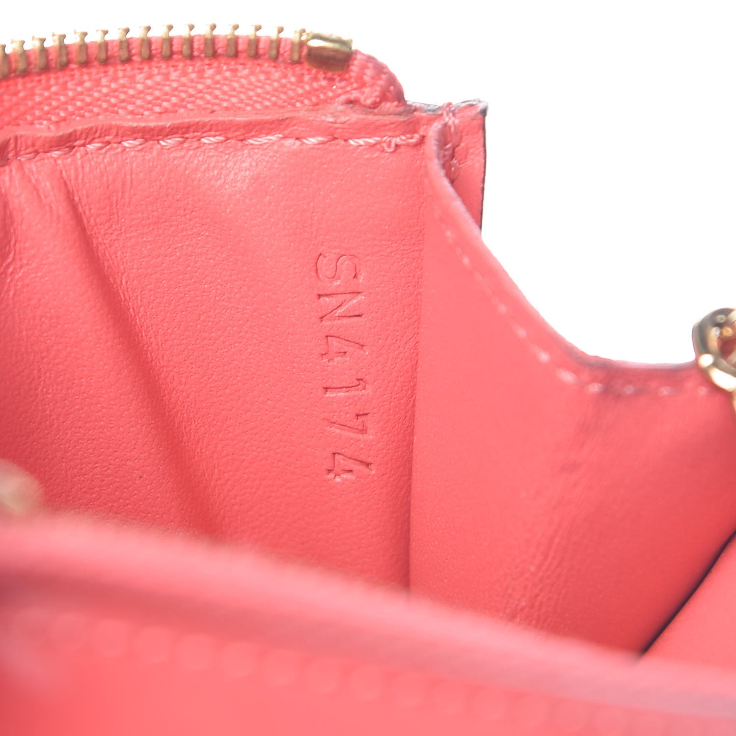 Vernis Key Pouch Rose Litchi
