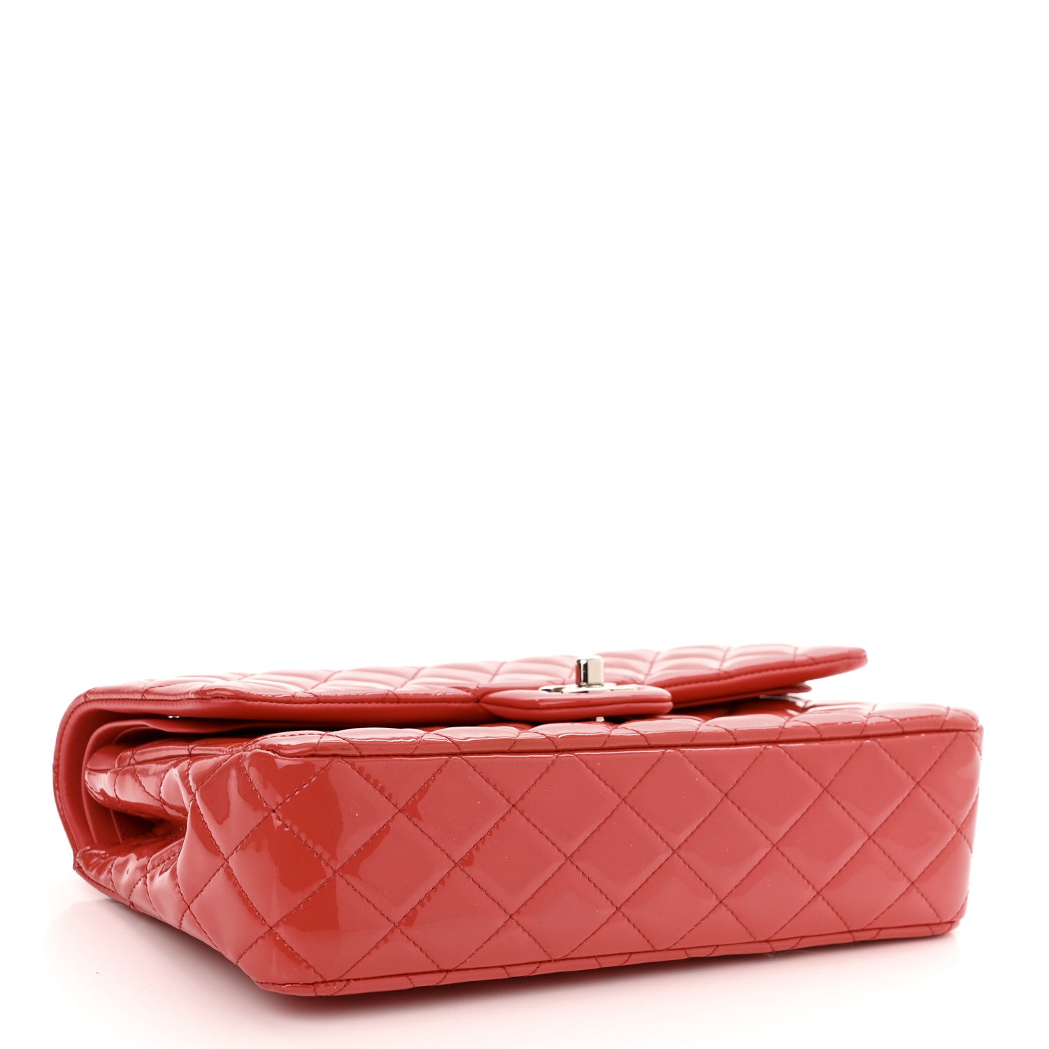 Chanel Patent Calfskin Quilted Medium Double Flap Red 4 of 10