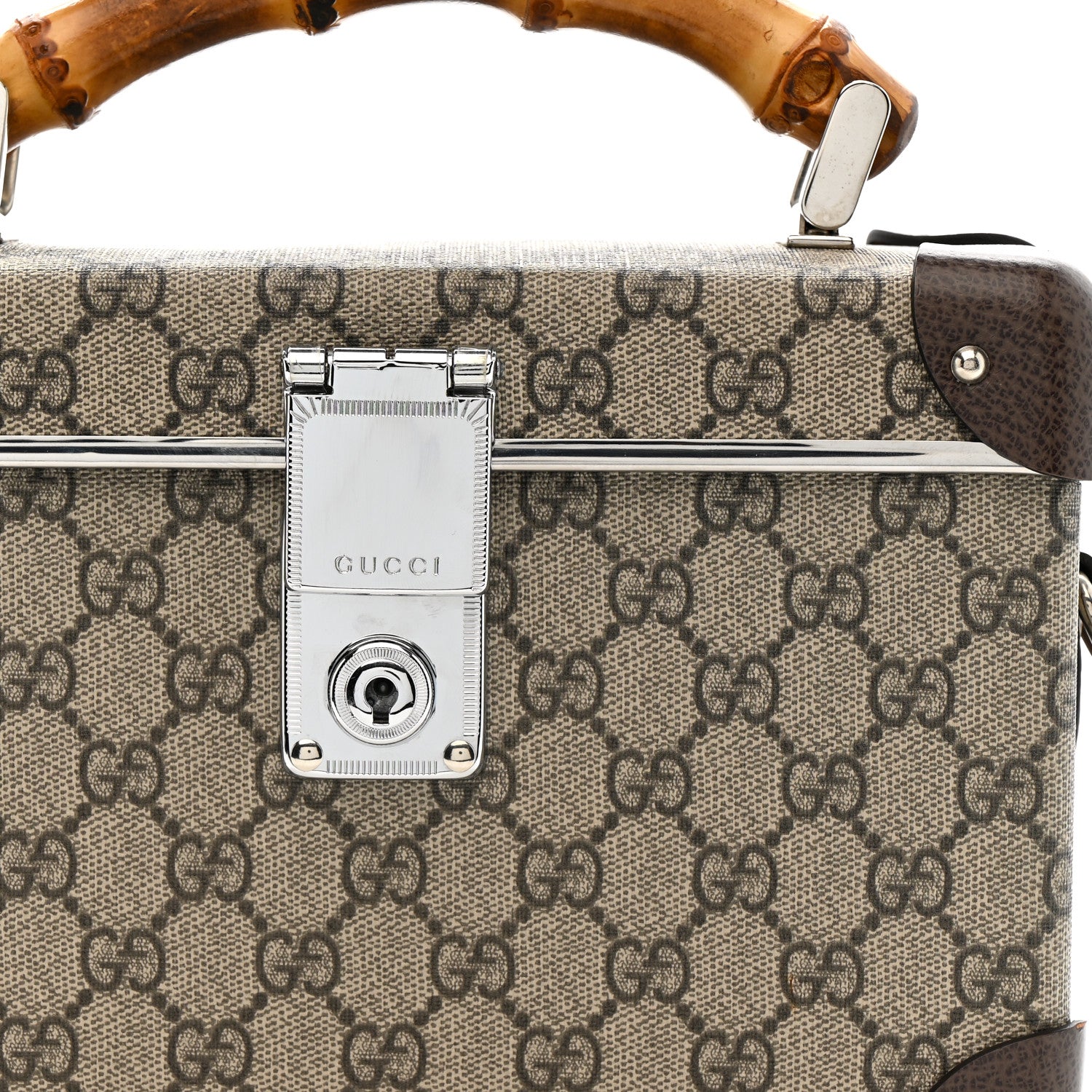 Gucci GG Supreme Monogram Globe-Trotter Beauty Case Brown 8 of 13