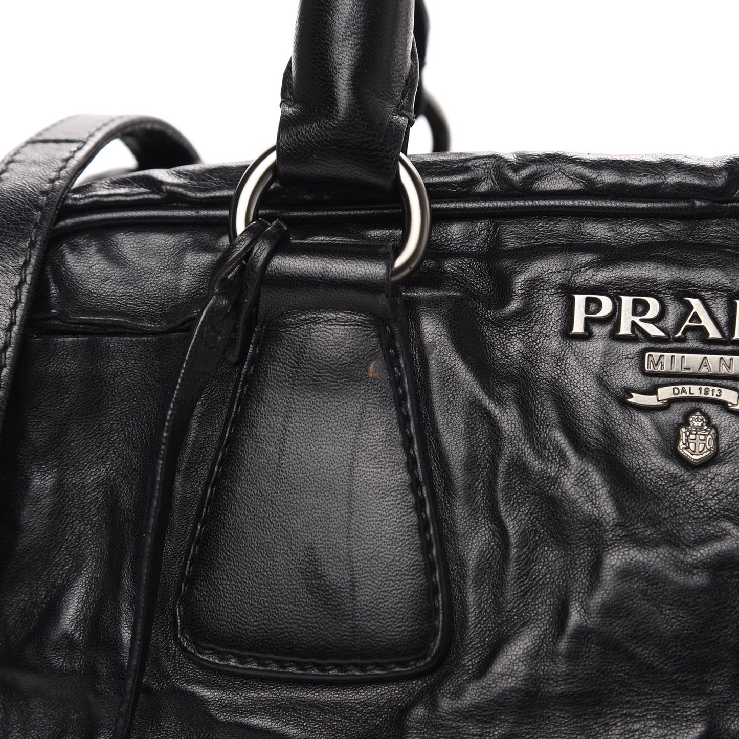 Nappa Antique Shoulder Bag Black
