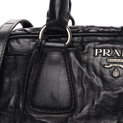 Prada Nappa Antique Shoulder Bag Black 11 of 12