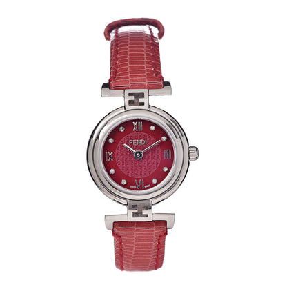Fendi Stainless Steel Calfskin Diamond 23mm Moda Quartz Watch Red 1 of 10