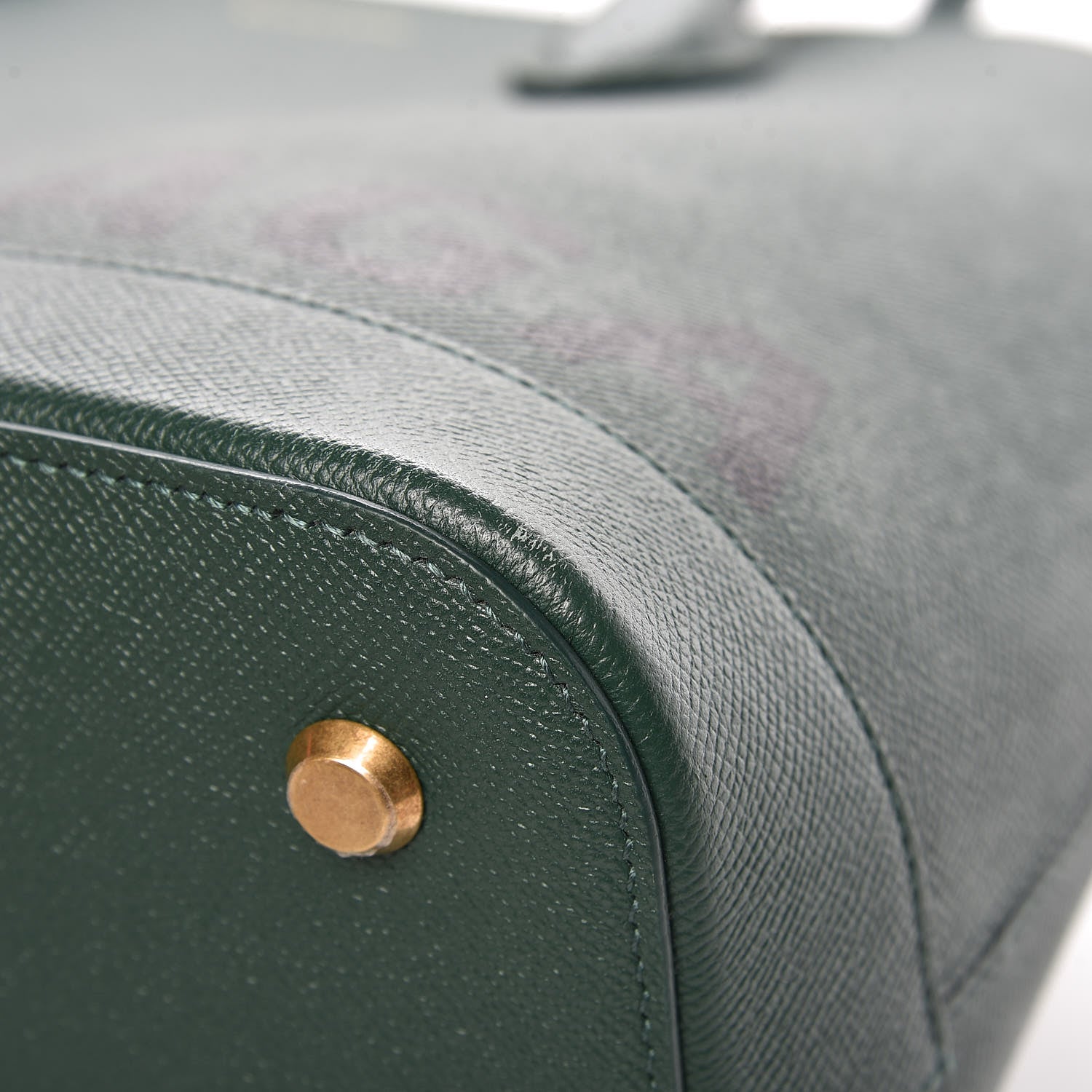 Balenciaga Signature Grained Calfskin Logo M Ville Top Handle Bag Vert Malachite 7 of 7