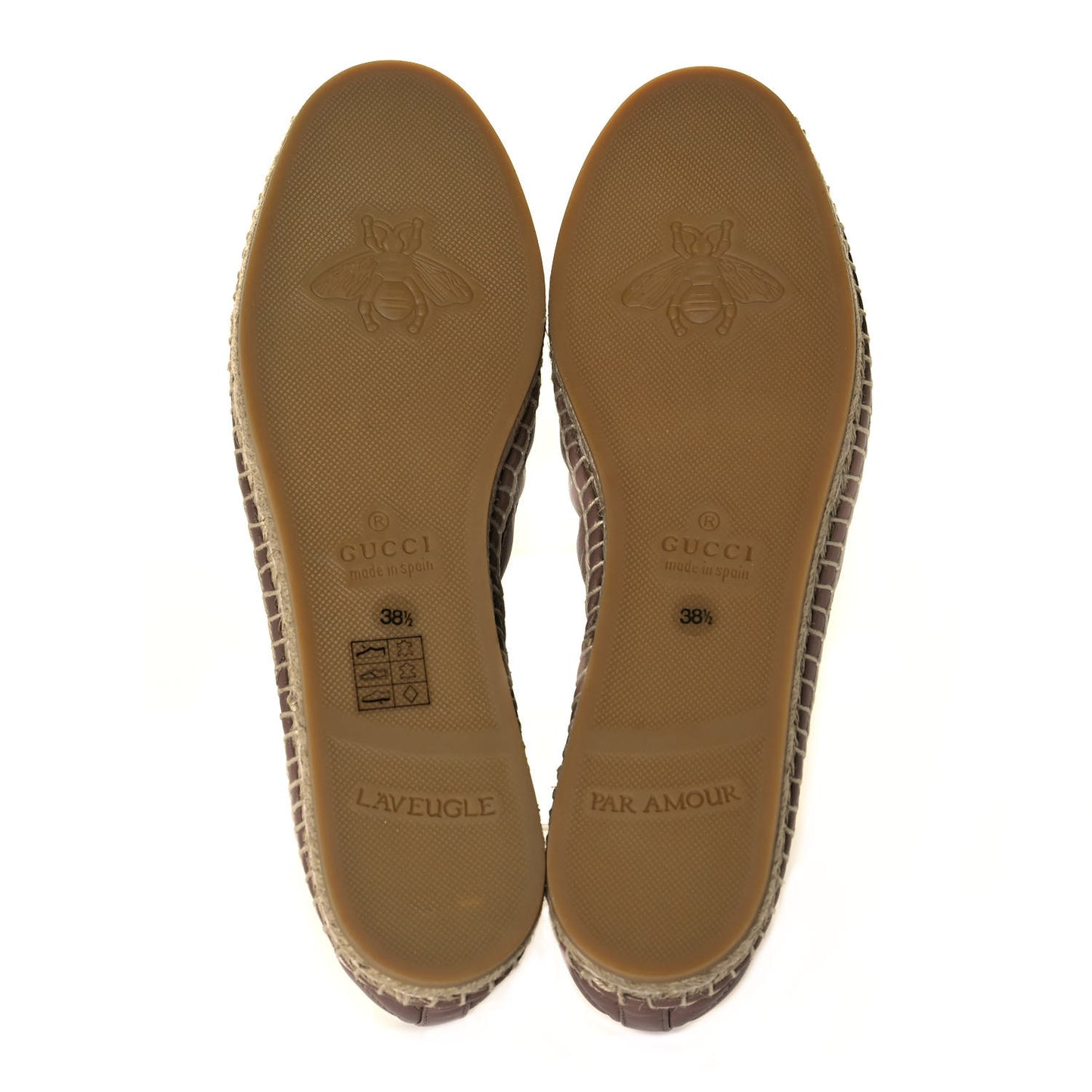 Nappa Matelasse GG Marmont Espadrilles 38.5 Tan