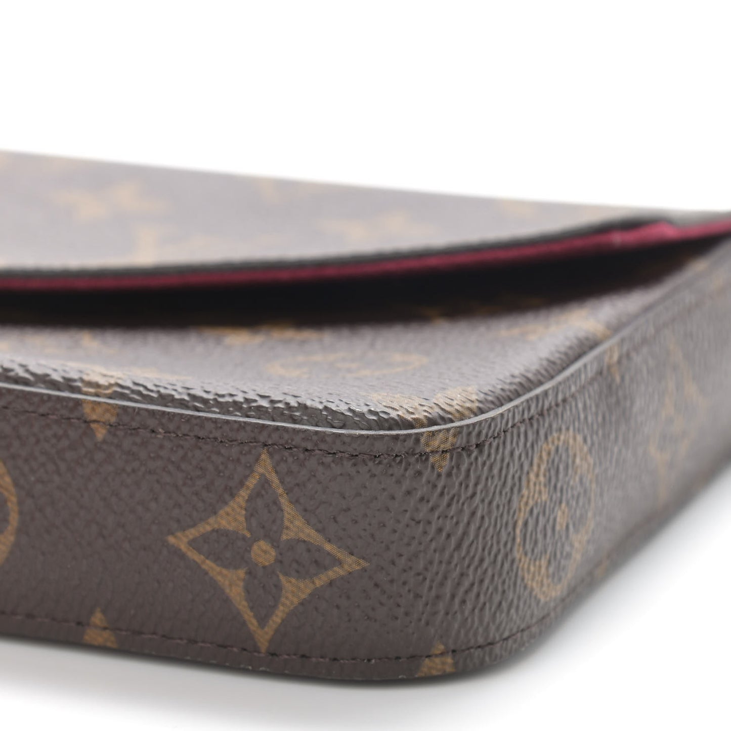 Monogram Pochette Felicie Chain Wallet Fuchsia