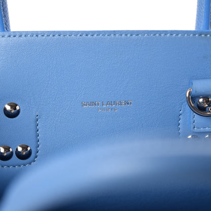 Saint Laurent Grained Calfskin Baby Sac De Jour Blue Clair 7 of 8