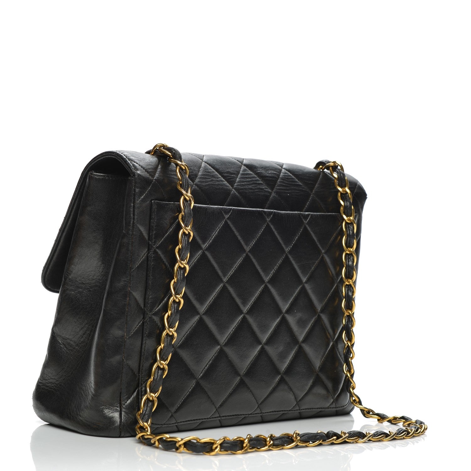 Chanel Lambskin Quilted Medium Single Flap Black 3 of 12