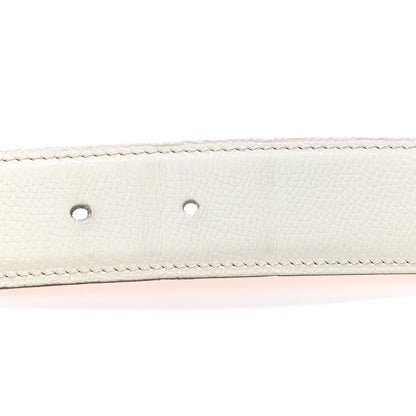 Hermes Epsom Swift 32mm H Belt 85 White Orange 6 of 10