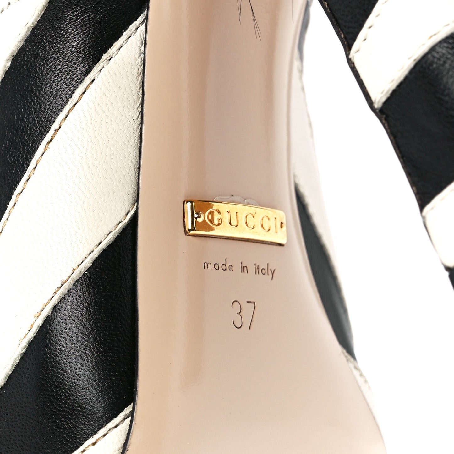 Malaga Kid Fur Zebra Inlay Lesley Mary Jane Pumps 37 Mystic White Black