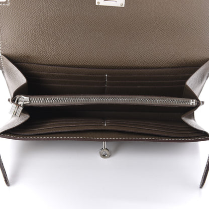 Hermes Epsom Kelly Longue Wallet Etoupe 5 of 8