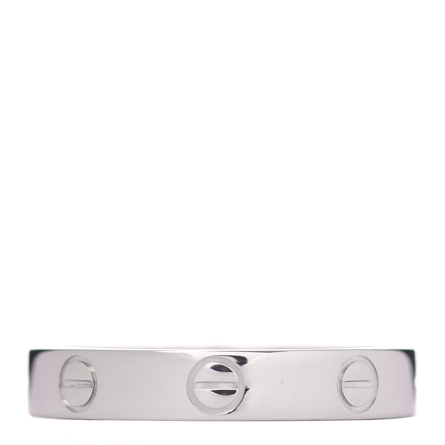 Cartier 18K White Gold 3.5mm LOVE Wedding Band Ring 55 7.25 3 of 4