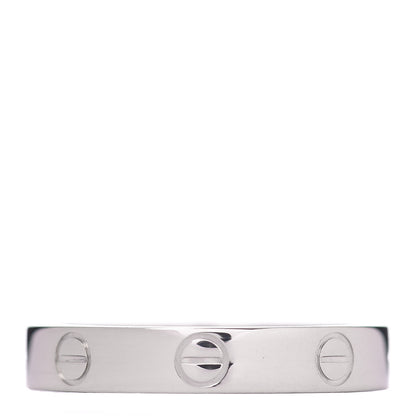Cartier 18K White Gold 3.5mm LOVE Wedding Band Ring 55 7.25 3 of 4