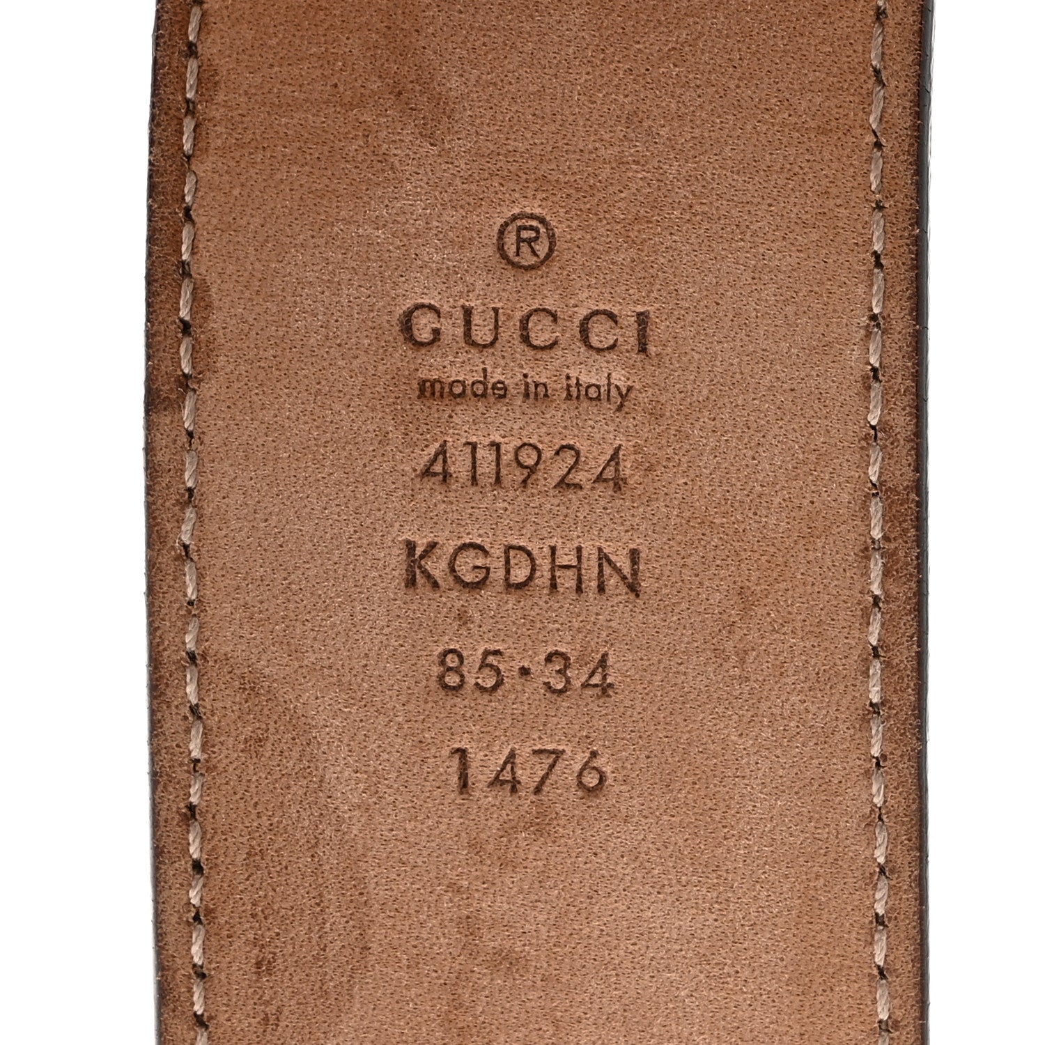 Gucci GG Supreme Monogram Selleria Calfskin Interlocking G 40mm Belt 85 34 Beige Ebony Cocoa 3 of 6