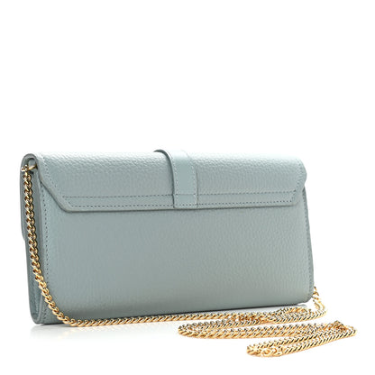Chloe Grained Calfskin Aby Chain Wallet Faded Blue 3 of 8