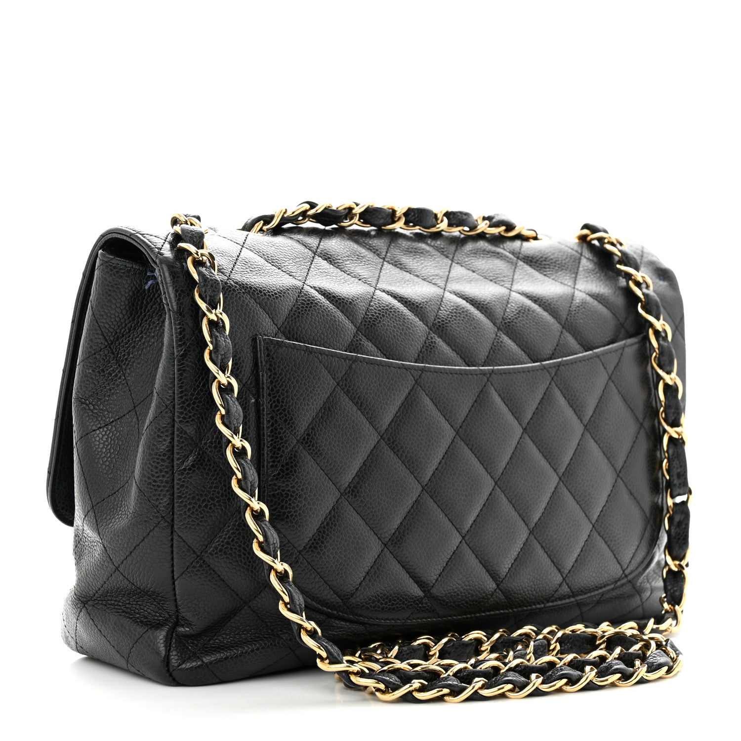 Chanel Caviar Quilted Jumbo Single Flap Navy 3 of 18