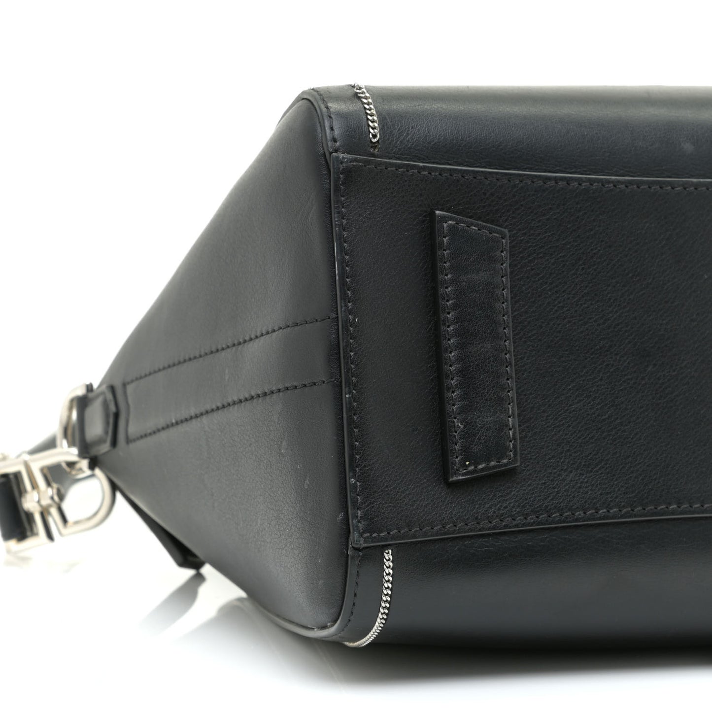 Buffed Calfskin Small Chain Antigona Black