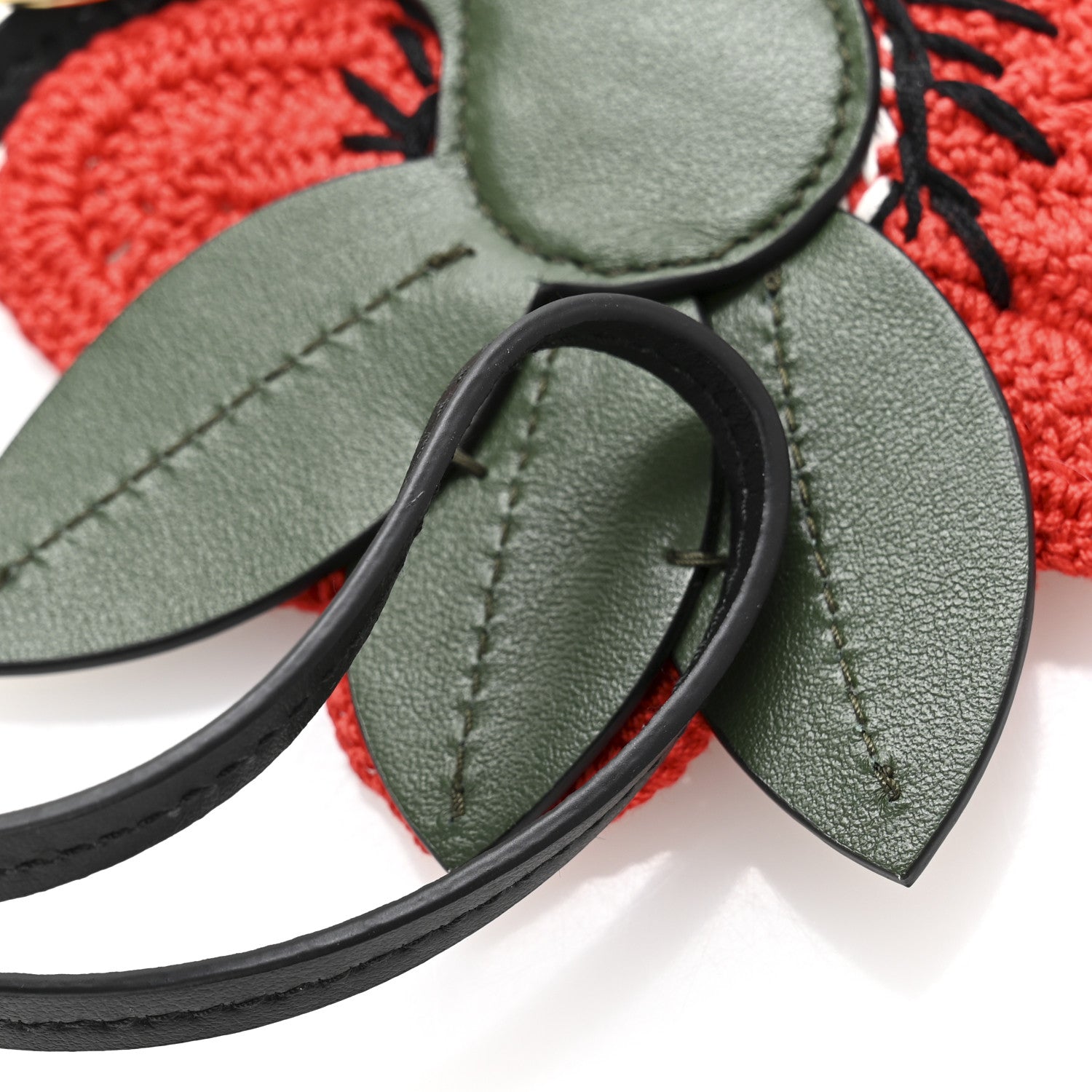 Miu Miu Soft Calf Crochet Trick Bag Charm Rosso 4 of 4