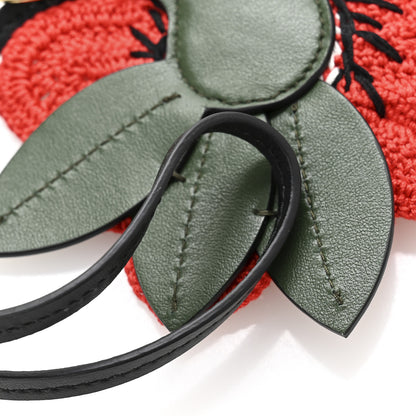 Miu Miu Soft Calf Crochet Trick Bag Charm Rosso 4 of 4