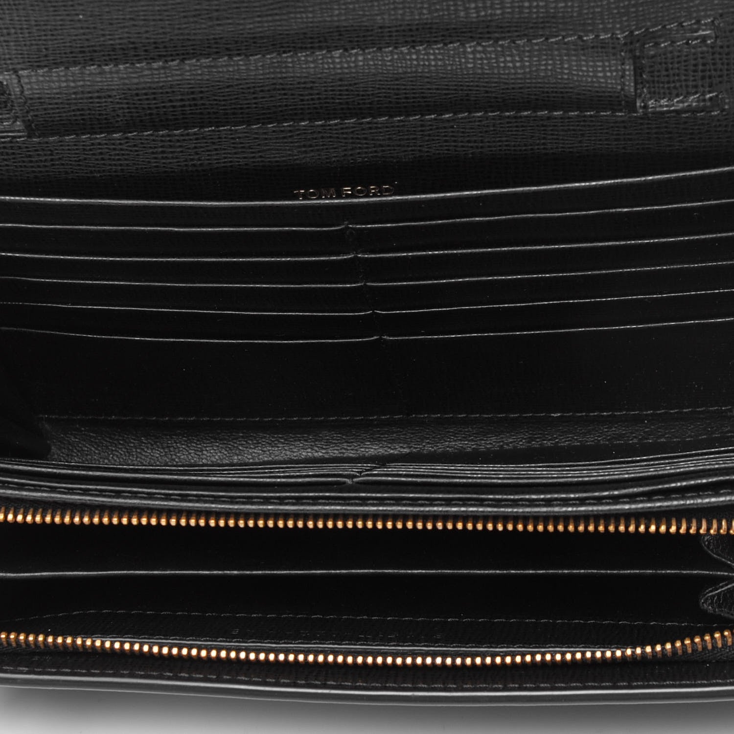 Tom Ford Pebbled Calfskin Wallet On Chain Black 4 of 5