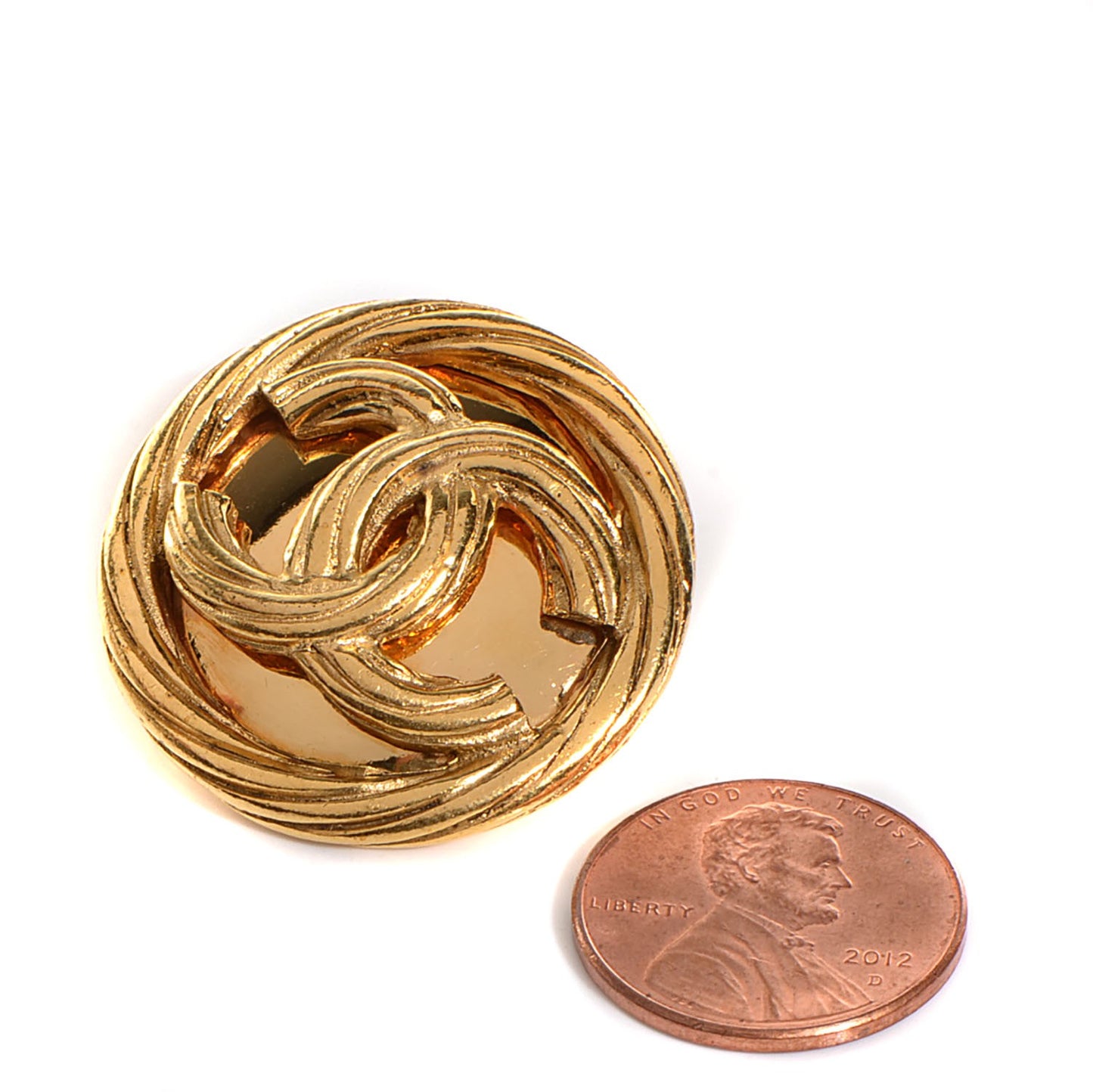 CC Clip On Earrings Gold