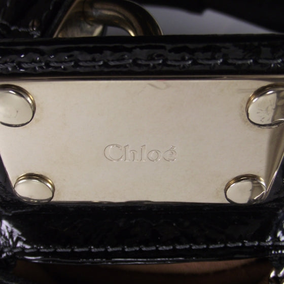Chloe Patent Leather Paddington Tote Noir 11 of 18