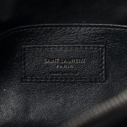 Saint Laurent Sheepskin Matelasse Chevron Monogram Large College Satchel Black 6 of 14