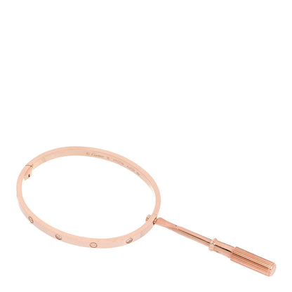 Cartier 18K Pink Gold 6 Diamond Small LOVE Bracelet 16 3 of 5