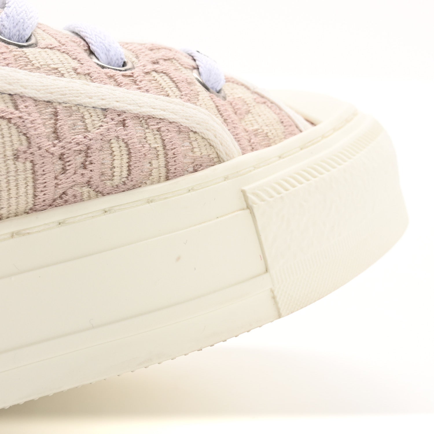 Christian Dior Canvas Oblique Walk'N'Dior  Low Top Sneakers 38.5 Powder Nude 8 of 11