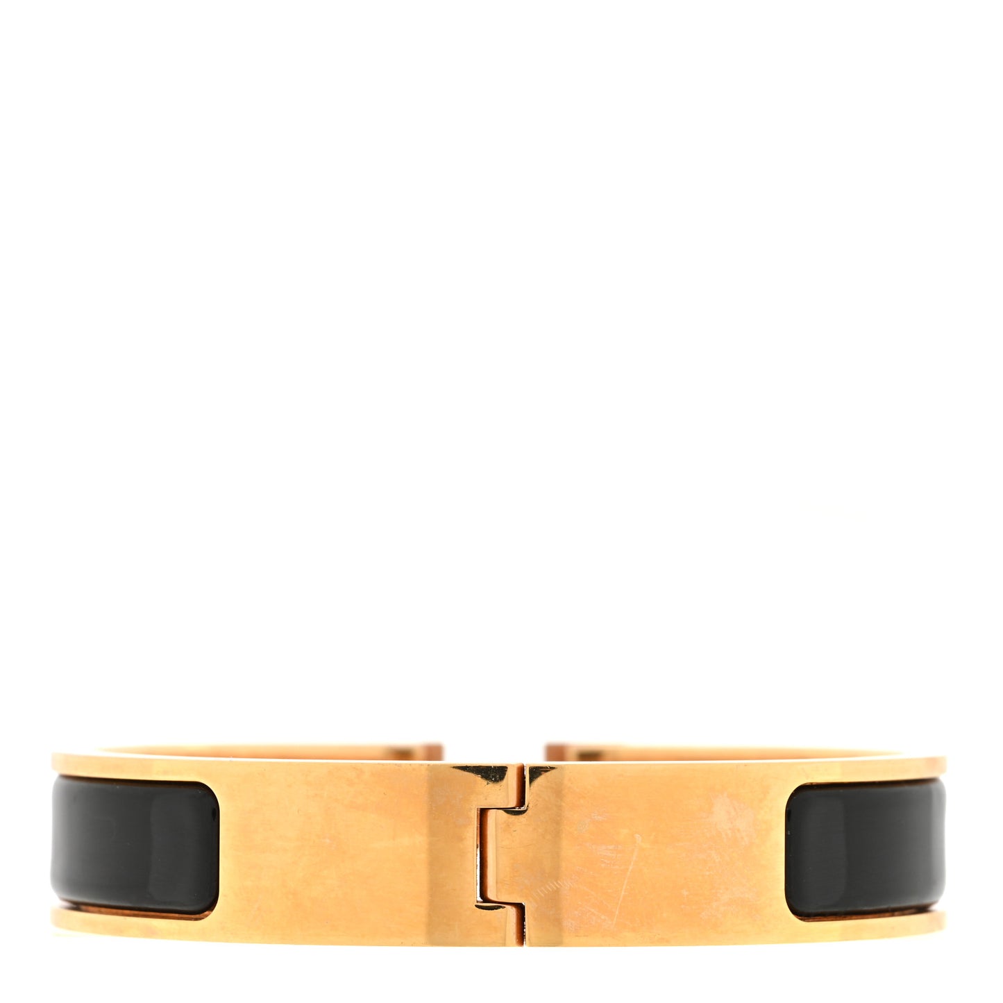 Enamel Narrow Clic Clac H Bracelet PM Black