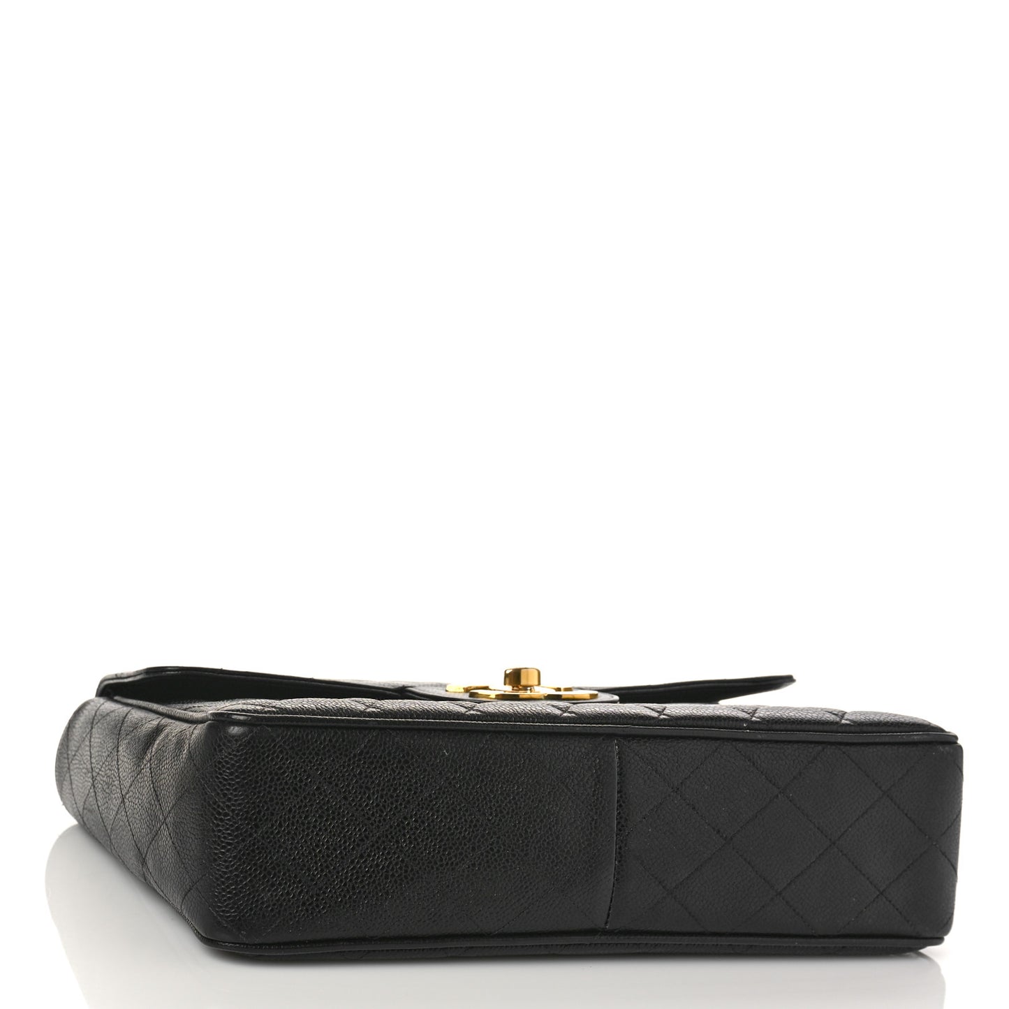 Caviar Quilted XL Jumbo Single Flap Black
